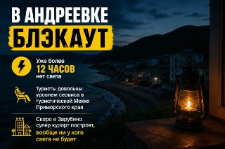 Андреевка страдает от 12-часового блэкаута — туристы недовольны